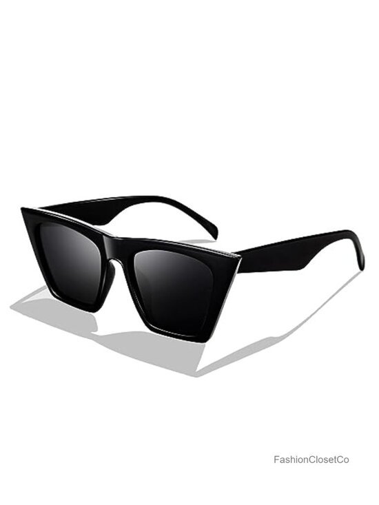 Vintage Square Cat Eye Sunglasses Women Trendy Cateye 52mm UV400